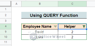 filter final outcome to find duplicates